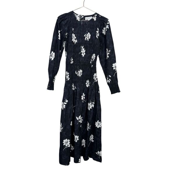 NEW Apiece Apart Tuva Maxi Dress Placement Floral Black Size XS - Picture 9 of 14